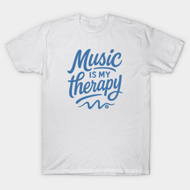 Music is my therapy blue edition T-Shirt by filiposwear