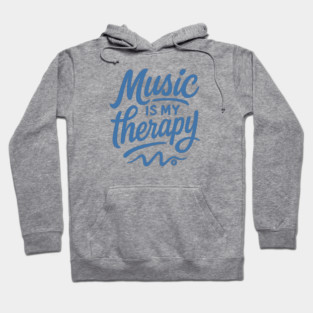 Music is my therapy blue edition Hoodie