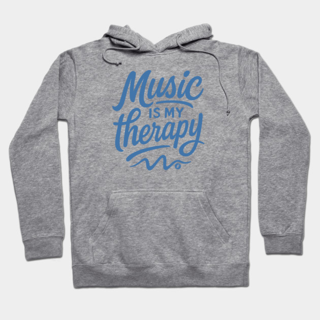 Music is my therapy blue edition Hoodie by filiposwear