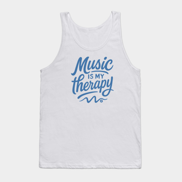 Music is my therapy blue edition Tank Top by filiposwear