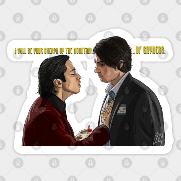 Zack and Miri: Sherpa Up the Mountain Sticker by 51Deesigns