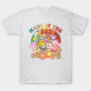 Cartoon Friends Nostalgia Friends 80's Cartoon Characters Rainbow Ca!re Bears And Strawberry T-Shirt