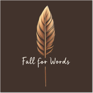 Arafed image of a leaf with the words fall for words written on it Posters and Art