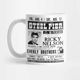1961 Atlantic City New Jerseyles brown Steel Pier Concert Poster Mug