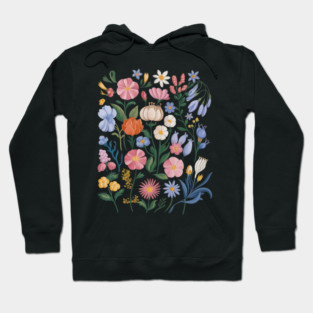 Trans Pride Wildflowers Subtle Trans Pride LGBTQ Pride Month Hoodie