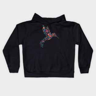 Subtle Anti Trump Floral Hummingbird Hidden Message Kids Hoodie