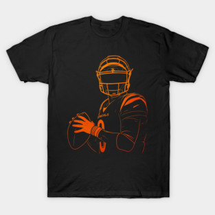 Joe Burrow Neon Glow QB Power Pose T-Shirt