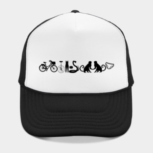 bicycle unicycle unitard hockey puck rattlesnake monkey monkey underpants Hat