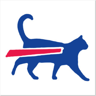 Cat-Bills is Buffalo Bills Funny Meme Posters and Art