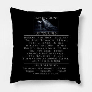 Joy Division U.S. Tour 1980 Pillow
