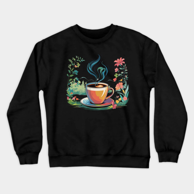 Caffeine & Calm Crewneck Sweatshirt by SR8891