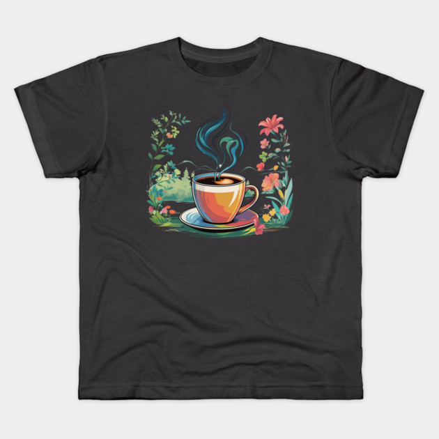 Caffeine & Calm Kids T-Shirt by SR8891