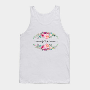 Cute Wildflower Gran Happy Birthday Mothers Day Merry Christmas Tank Top