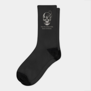 Not All Poison Kills, Some Awakens – Scorpion & Skull Dark Art Design Socks