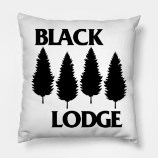 Black Lodge (black ink) Pillow