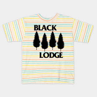Black Lodge (black ink) Kids T-Shirt