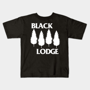 Black Lodge (white ink) Kids T-Shirt