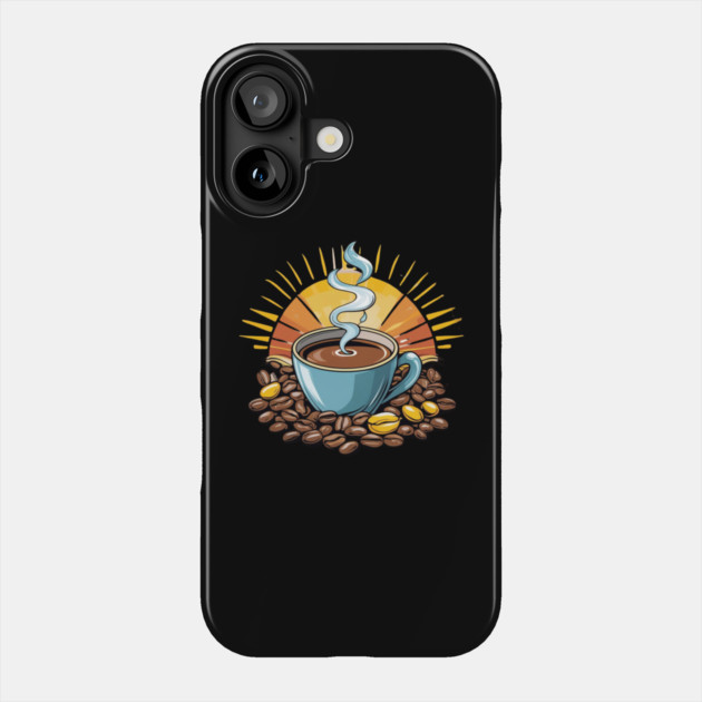 Coffee Theme Brewtiful Mornings Phone Case by SR8891