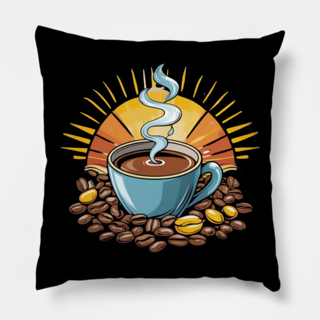 Coffee Theme Brewtiful Mornings Pillow by SR8891