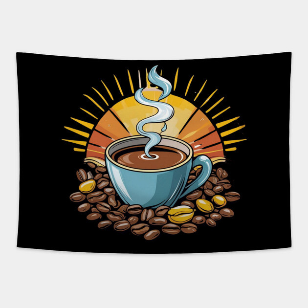 Coffee Theme Brewtiful Mornings Tapestry by SR8891