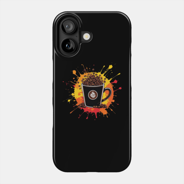Coffee Theme Fueled by Coffee and Chaos Phone Case by SR8891
