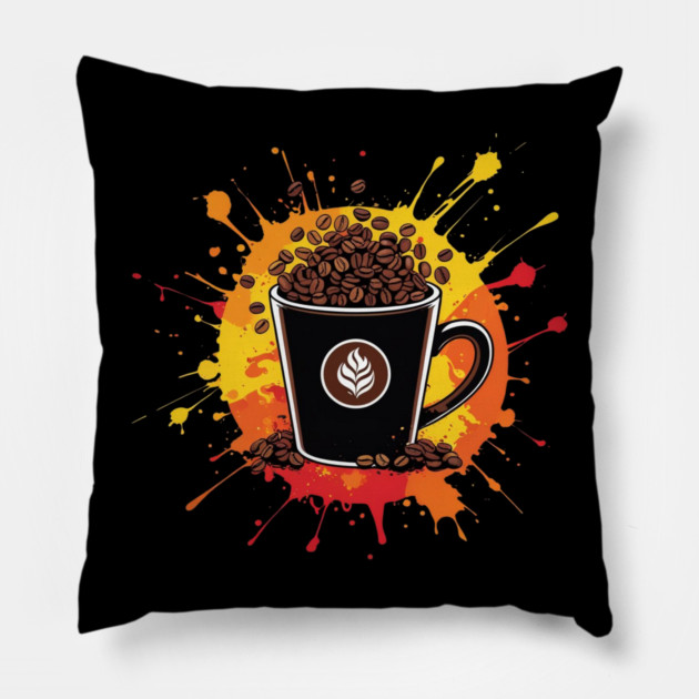 Coffee Theme Fueled by Coffee and Chaos Pillow by SR8891