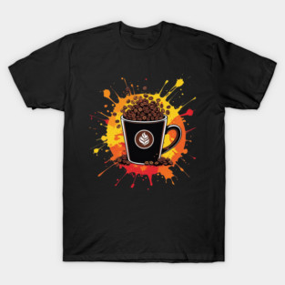 Coffee Theme Fueled by Coffee and Chaos T-Shirt
