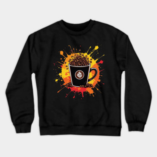Coffee Theme Fueled by Coffee and Chaos Crewneck Sweatshirt