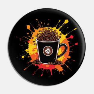 Coffee Theme Fueled by Coffee and Chaos Pin