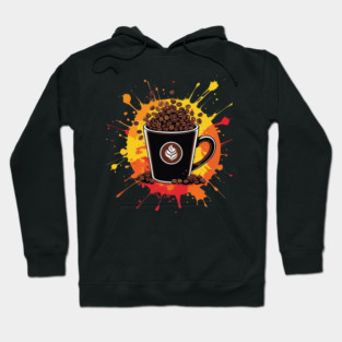 Coffee Theme Fueled by Coffee and Chaos Hoodie