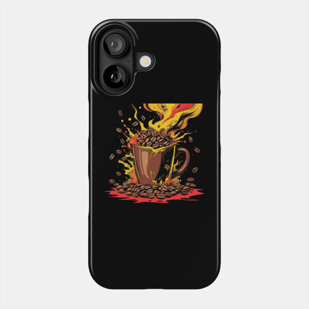 Coffee Theme Fueled Coffee Chaos Phone Case by SR8891