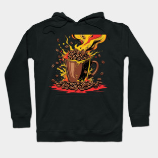 Coffee Theme Fueled Coffee Chaos Hoodie
