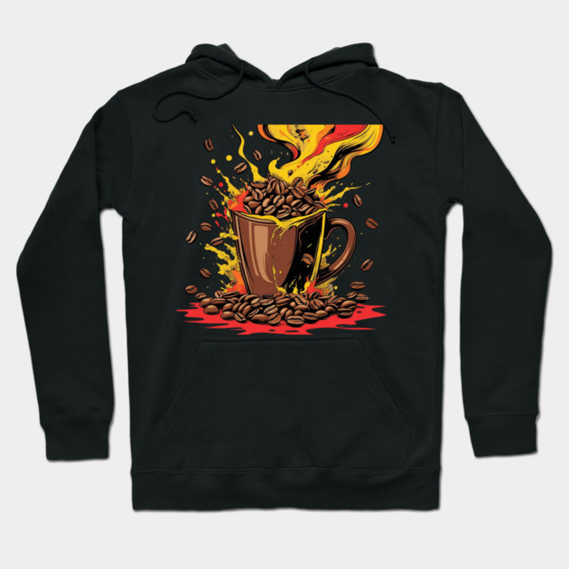 Coffee Theme Fueled Coffee Chaos Hoodie by SR8891