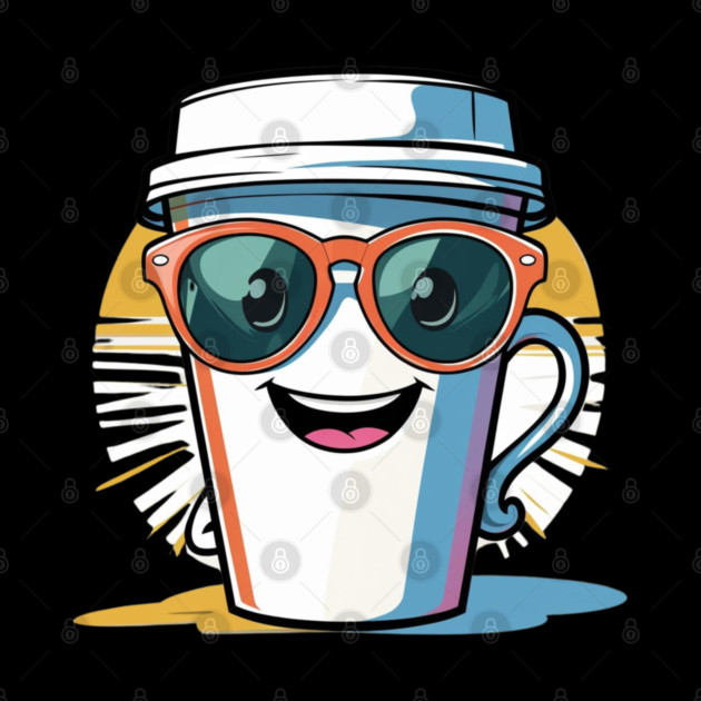 Coffee Theme  Cool Coffee Cup Sunglasses by SR8891