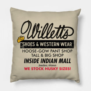Willett's Shoes & Western Wear Pillow