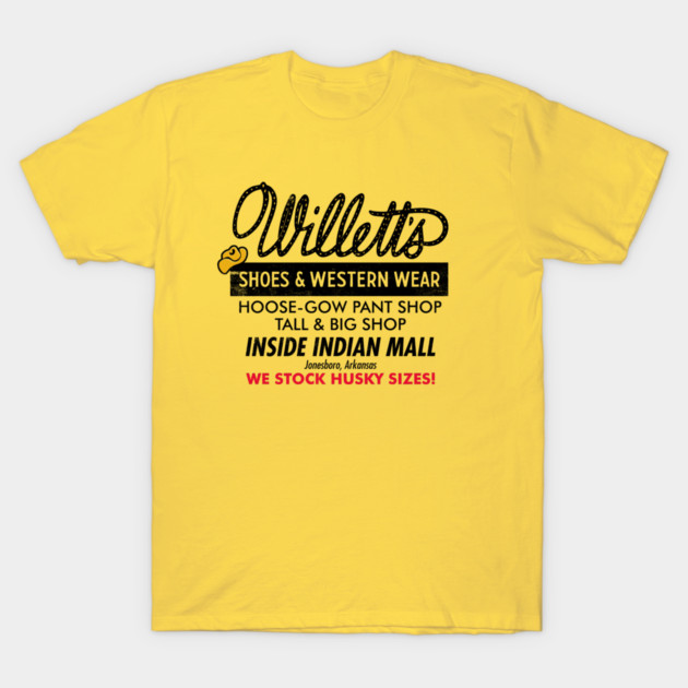 Willett's Shoes & Western Wear T-Shirt by rt-shirts