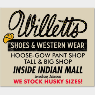 Willett's Shoes & Western Wear Posters and Art