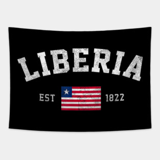 Liberia Est 1822 Liberian Flag Independence Day Tapestry