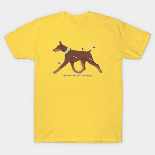 Red Doberman Bee Happy T-Shirt