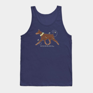 Red Doberman Bee Happy Tank Top