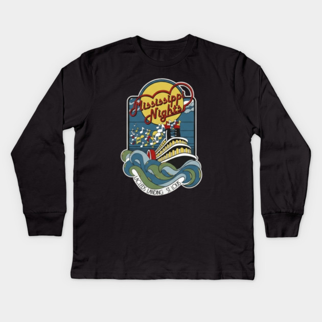 Mississippi Nights Kids Long Sleeve T-Shirt by Litehouse Tees