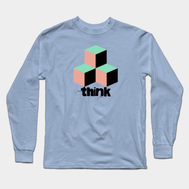 Think Outside the Box Long Sleeve T-Shirt by casualteesinc