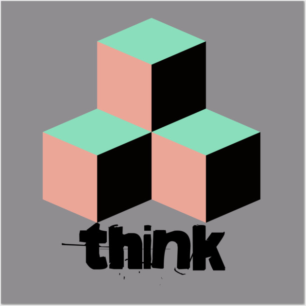 Think Outside the Box Wall Art by casualteesinc