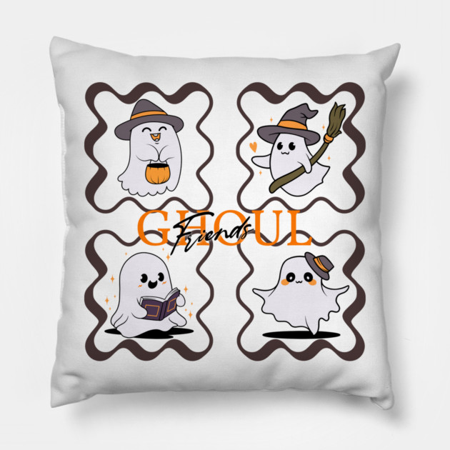 Ghoul Friends Pillow by casualteesinc
