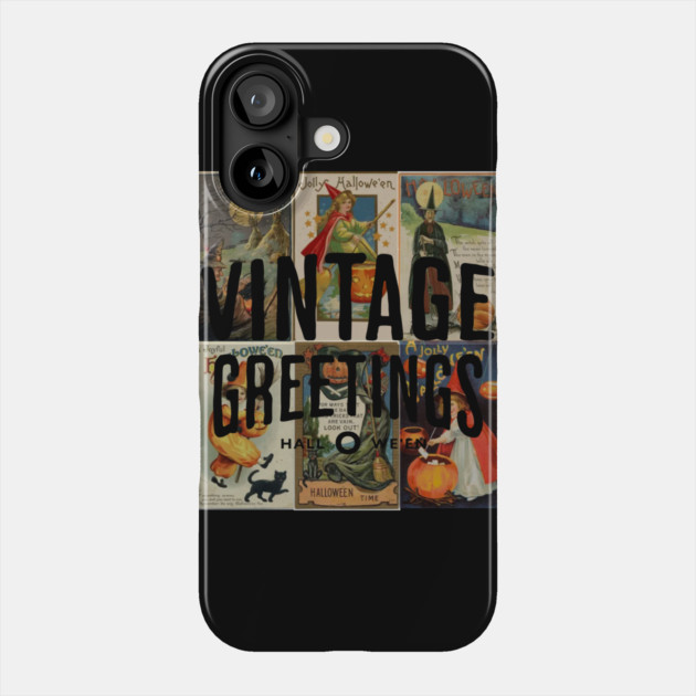 Vintage Greetings Phone Case by casualteesinc