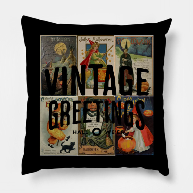 Vintage Greetings Pillow by casualteesinc