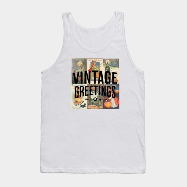 Vintage Greetings Tank Top by casualteesinc