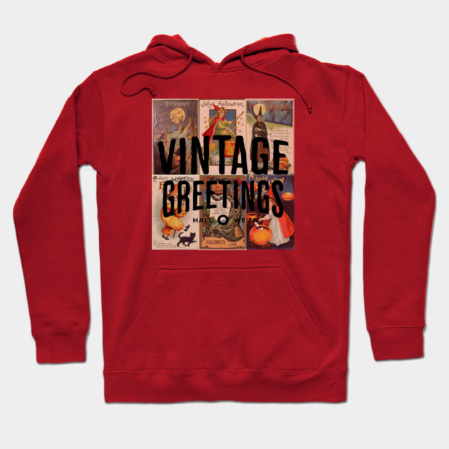 Vintage Greetings Hoodie by casualteesinc