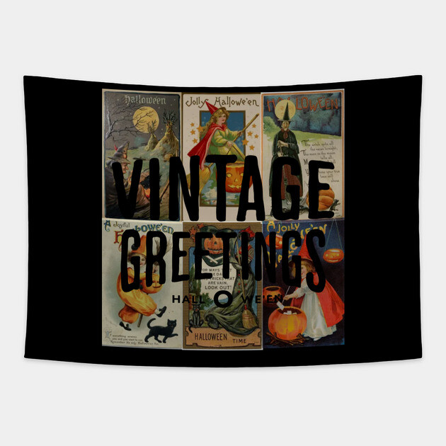 Vintage Greetings Tapestry by casualteesinc