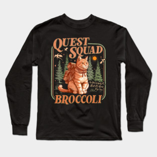 Quest Fantasy Squad Broccoli Kitten Funny Cat Long Sleeve T-Shirt